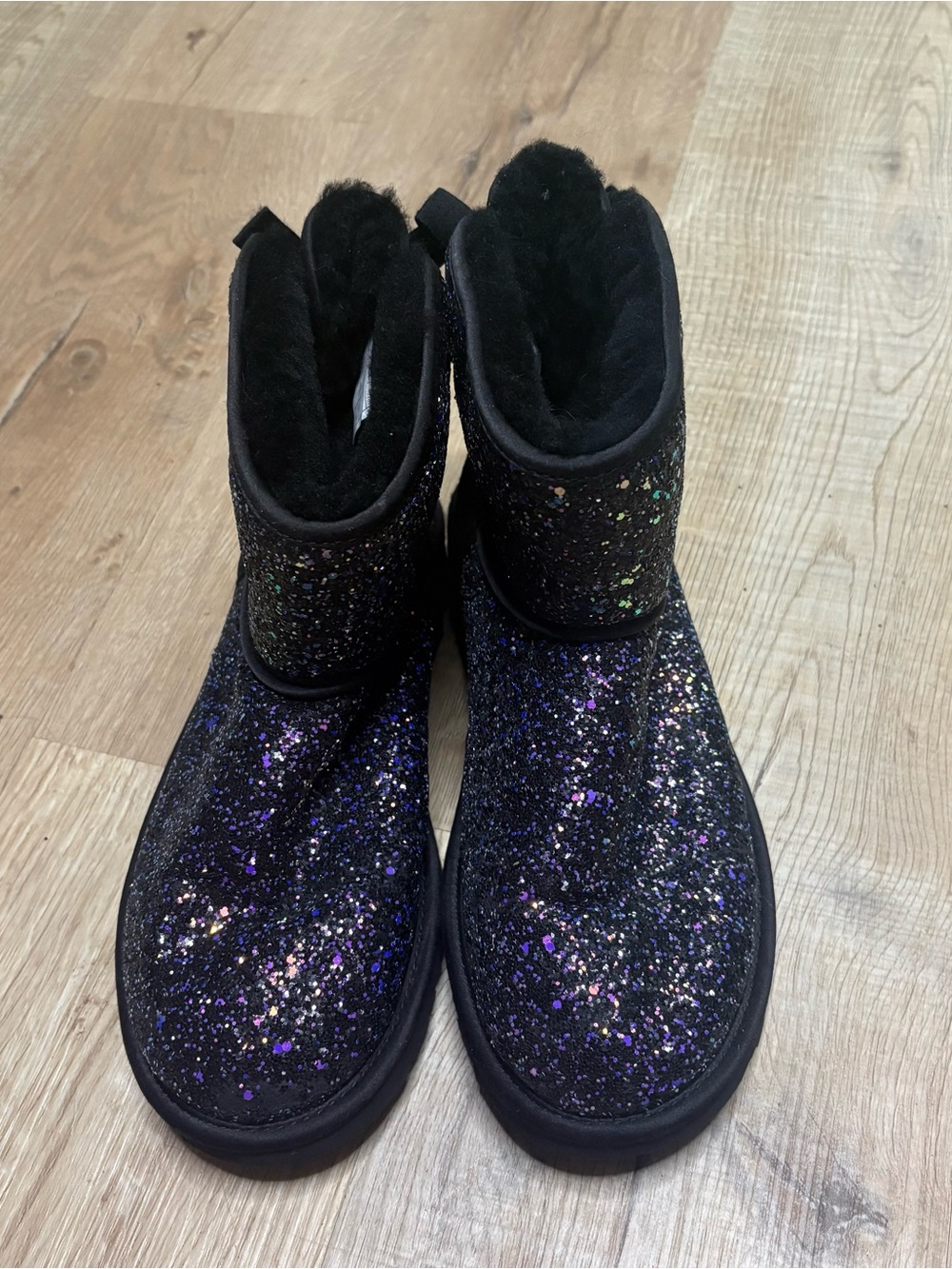 UGG Black Glitter Short Boots